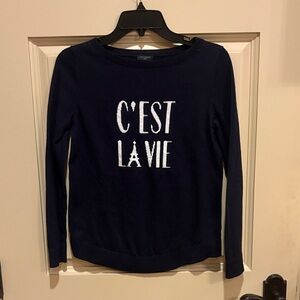 Navy 'C'est La Vie' Sweater